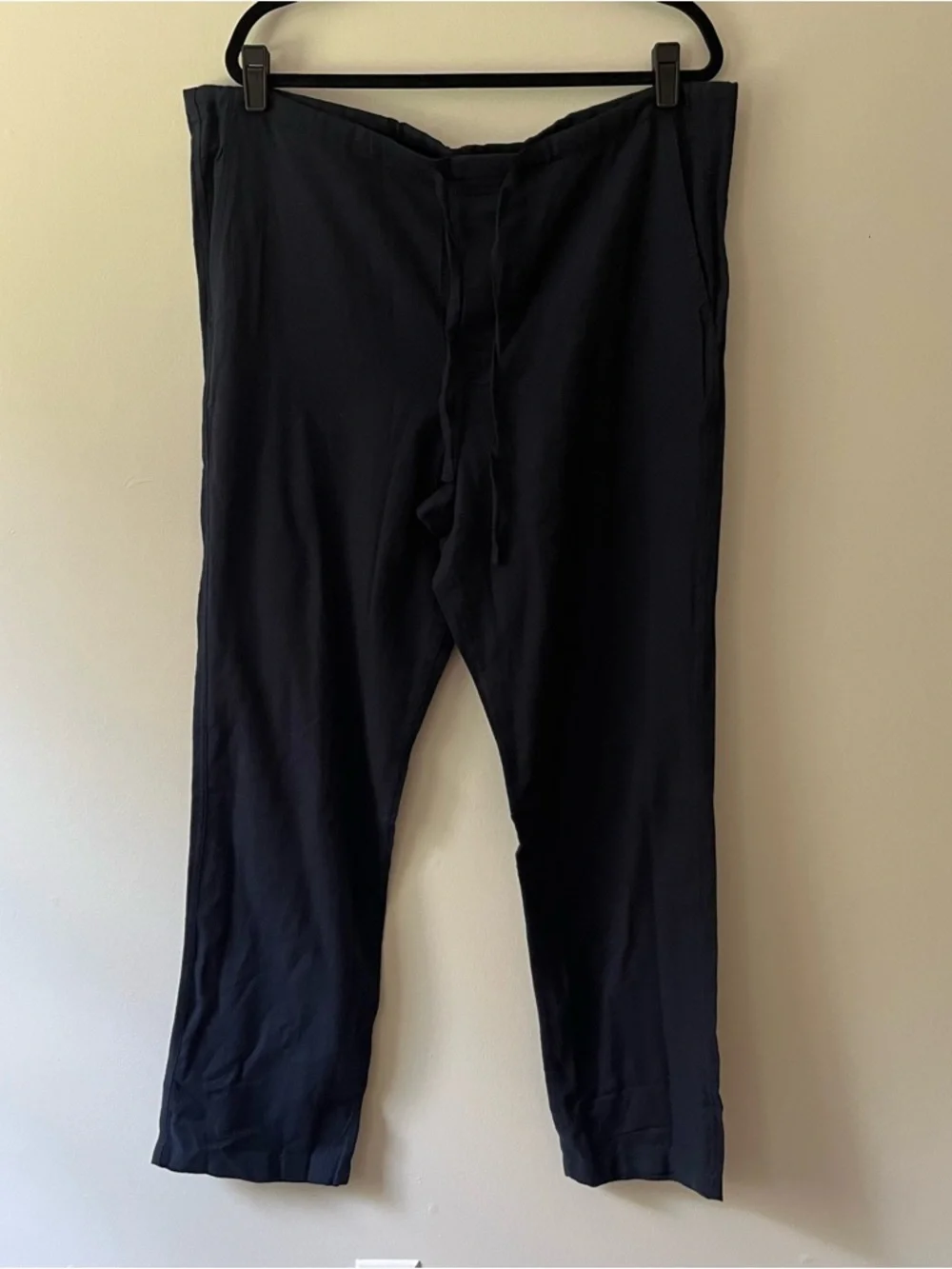 Men's J. Crew Flannel Pajama Set Large Navy Blue Cotton